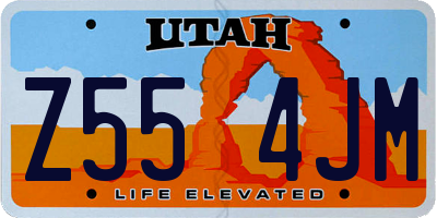 UT license plate Z554JM