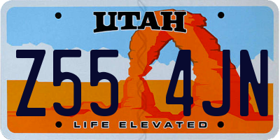 UT license plate Z554JN