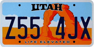 UT license plate Z554JX