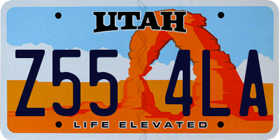 UT license plate Z554LA