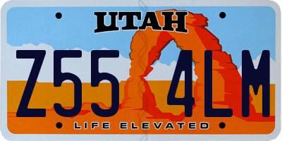 UT license plate Z554LM
