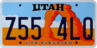 UT license plate Z554LQ