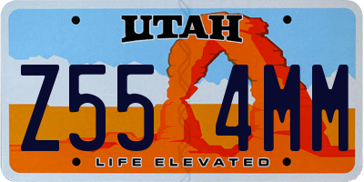 UT license plate Z554MM