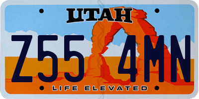 UT license plate Z554MN