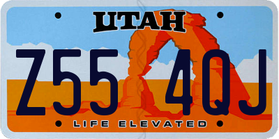 UT license plate Z554QJ