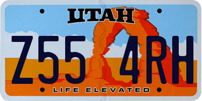 UT license plate Z554RH
