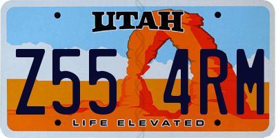 UT license plate Z554RM