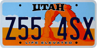 UT license plate Z554SX