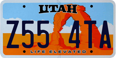 UT license plate Z554TA
