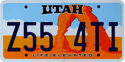 UT license plate Z554TI