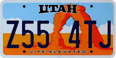 UT license plate Z554TJ
