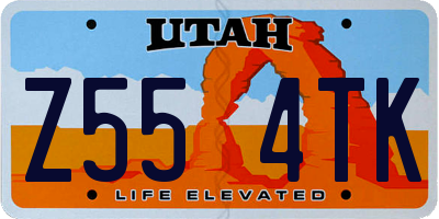 UT license plate Z554TK