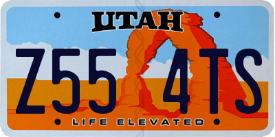 UT license plate Z554TS
