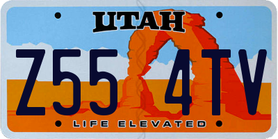 UT license plate Z554TV