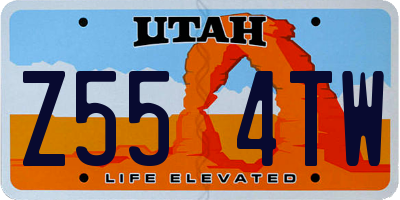 UT license plate Z554TW