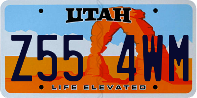 UT license plate Z554WM