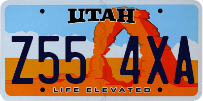 UT license plate Z554XA