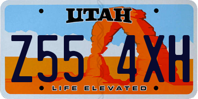 UT license plate Z554XH