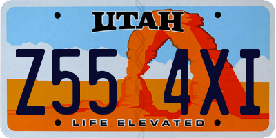 UT license plate Z554XI