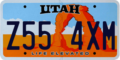 UT license plate Z554XM