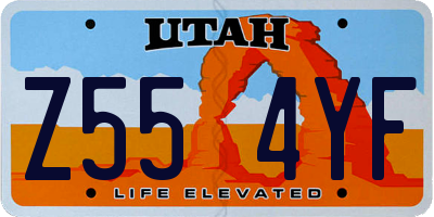 UT license plate Z554YF