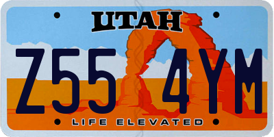 UT license plate Z554YM