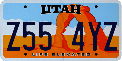 UT license plate Z554YZ