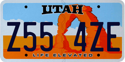 UT license plate Z554ZE