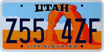 UT license plate Z554ZF