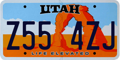 UT license plate Z554ZJ