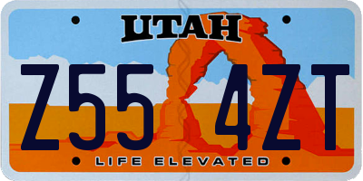 UT license plate Z554ZT