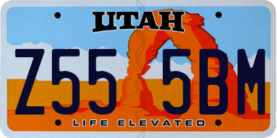UT license plate Z555BM