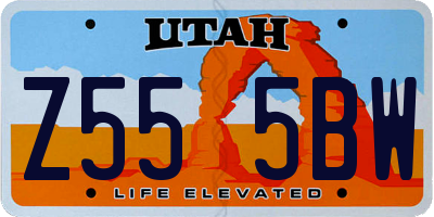 UT license plate Z555BW
