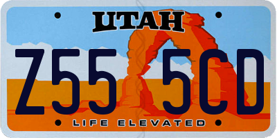 UT license plate Z555CD