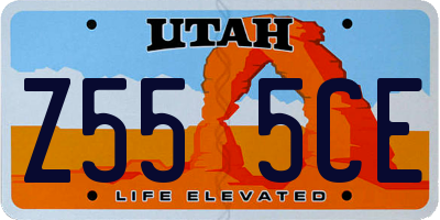 UT license plate Z555CE