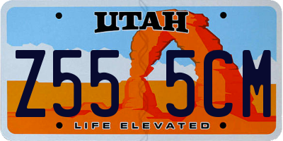 UT license plate Z555CM