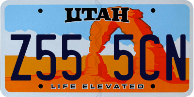 UT license plate Z555CN