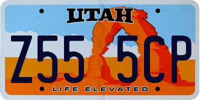 UT license plate Z555CP