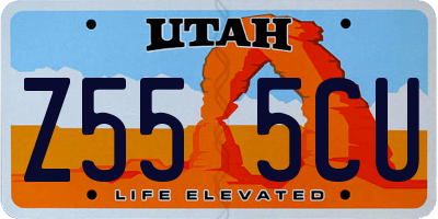 UT license plate Z555CU