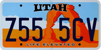 UT license plate Z555CV
