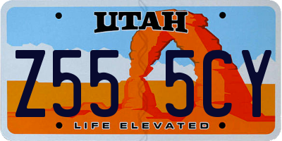 UT license plate Z555CY