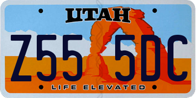 UT license plate Z555DC
