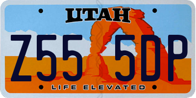 UT license plate Z555DP