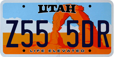 UT license plate Z555DR