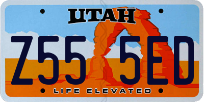 UT license plate Z555ED