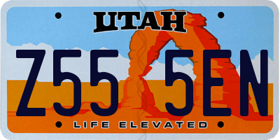 UT license plate Z555EN