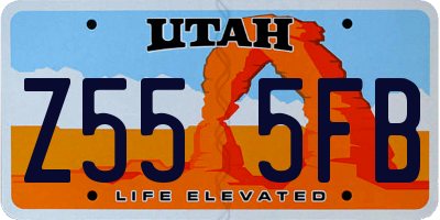 UT license plate Z555FB