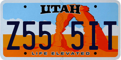 UT license plate Z555IT