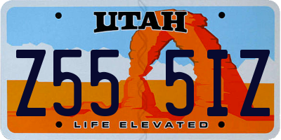 UT license plate Z555IZ