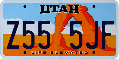 UT license plate Z555JF